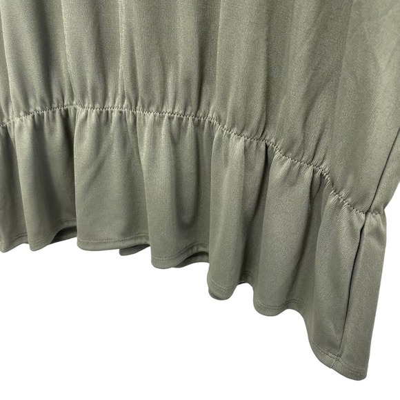 Chico's Easy Wear Short Sleeve Peplum Top Green 16 - Picture 7 of 8